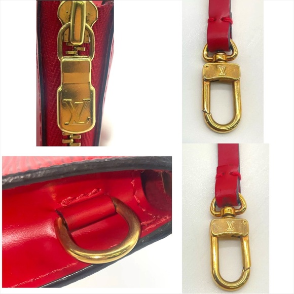 Louis Vuitton NWOT Castillan Red Epi Pochette Acessoires wBox AR1010 NEW - Picture 13 of 16